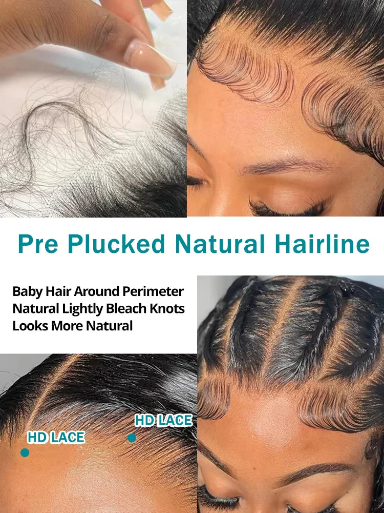 Curly HD 13x6 200% 30 34 Inch Loose Deep Wave Human Hair Wigs 13x4 Pre Plucked Lace Frontal Water Wave Brazilian Remy Wig