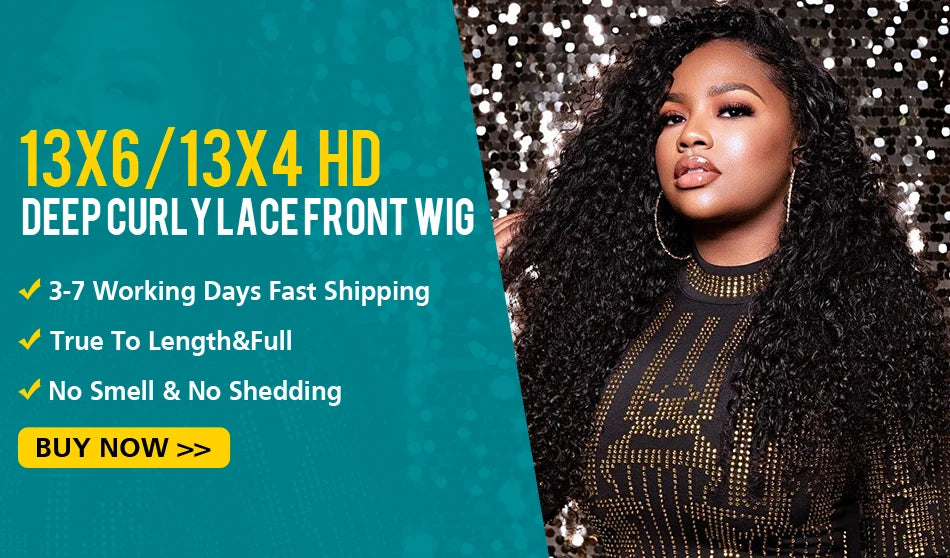 Rosabeauty 200 Density Kinky Curly Wigs Human Hair 13x6 HD Transparent Lace Frontal Deep Wave 5x5 Closure Preplucked For Women