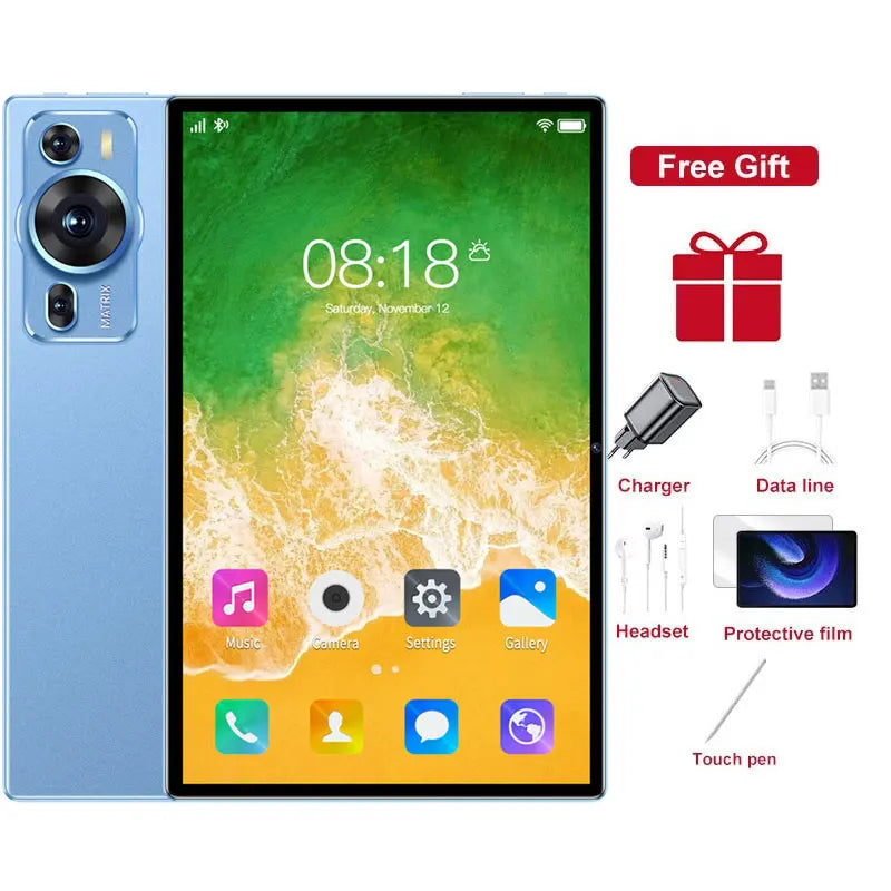 New P60 Pro 10.1inch HD Screen Original 5G Dual Sim Tablet Android 14 kids Tablet 20000mAh Tab Tablets PC With keyboard Laptop