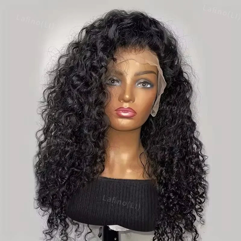 Curly Human Hair Wigs For Women Water Wave Lace Front Wig 13x4 13x6 Lace Frontal Deep Wave Wig 100% Human Hair Hd Lace Wigs/perruque femme bouclée en cheveux humain - lace Front HD 100% Naturel