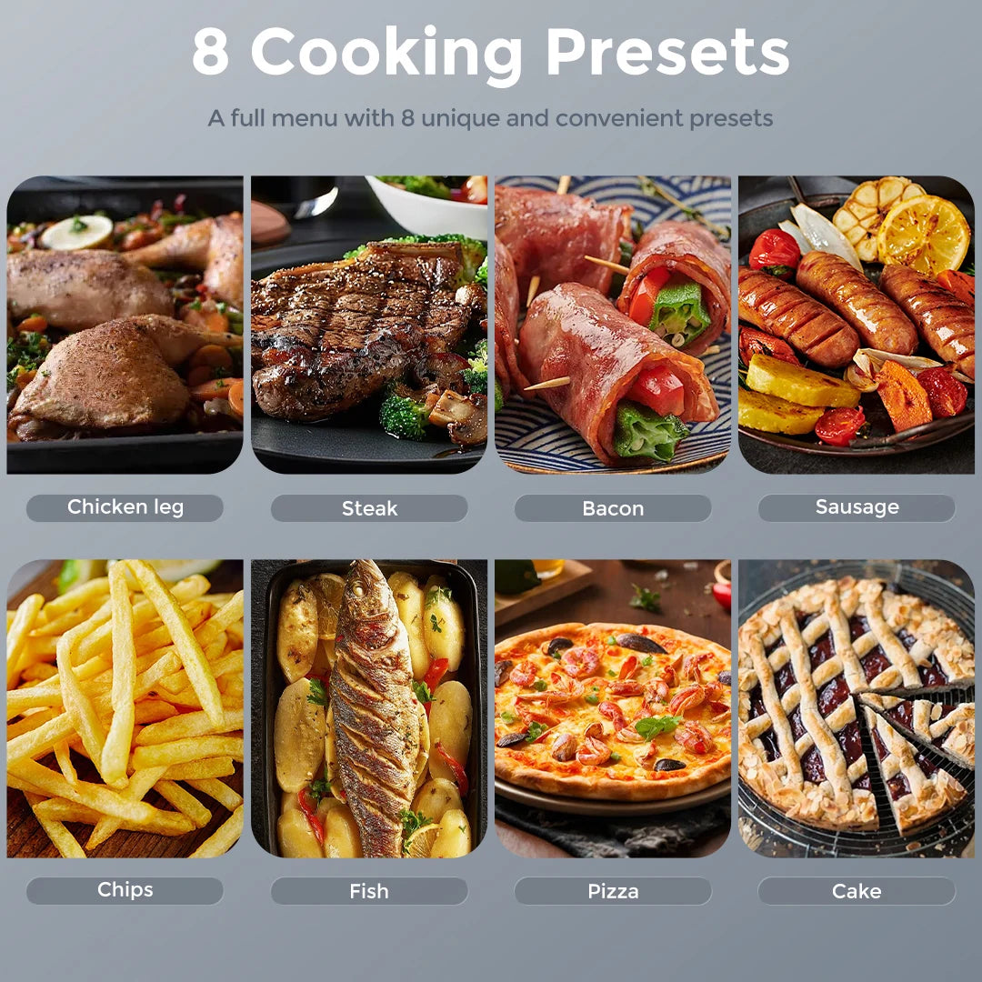 Air fryer 8-in-1,6L Electric Hot fryer Oven Oilless Cooker,Roast, Bake, Plus Bake, Dehydrate, and Keep Food Warm, 120V