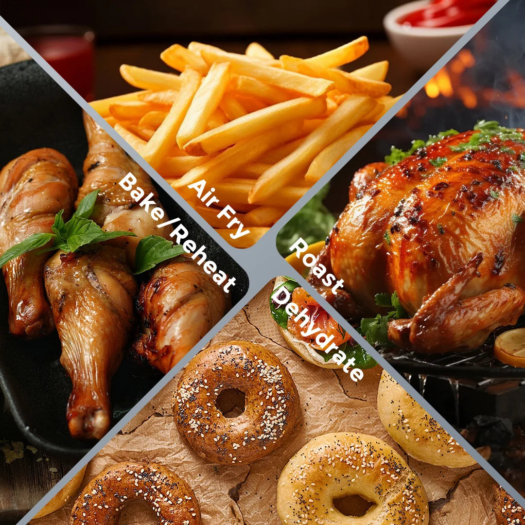Air fryer 8-in-1,6L Electric Hot fryer Oven Oilless Cooker,Roast, Bake, Plus Bake, Dehydrate, and Keep Food Warm, 120V