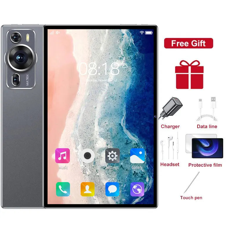 New P60 Pro 10.1inch HD Screen Original 5G Dual Sim Tablet Android 14 kids Tablet 20000mAh Tab Tablets PC With keyboard Laptop