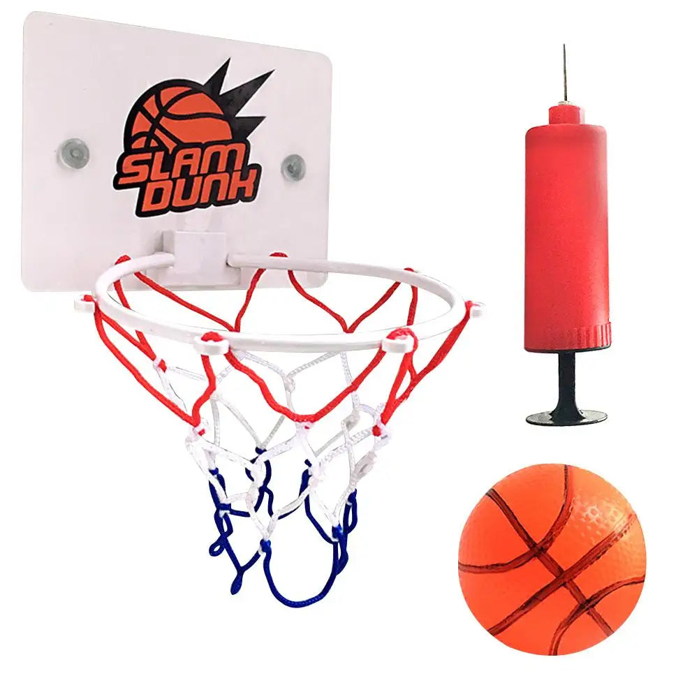 Mini Basketball Hoop Set Kids Sport Games with 1 Ball and 1 Inflatable Pump Portable Basketball Hoop for Kids and Adults