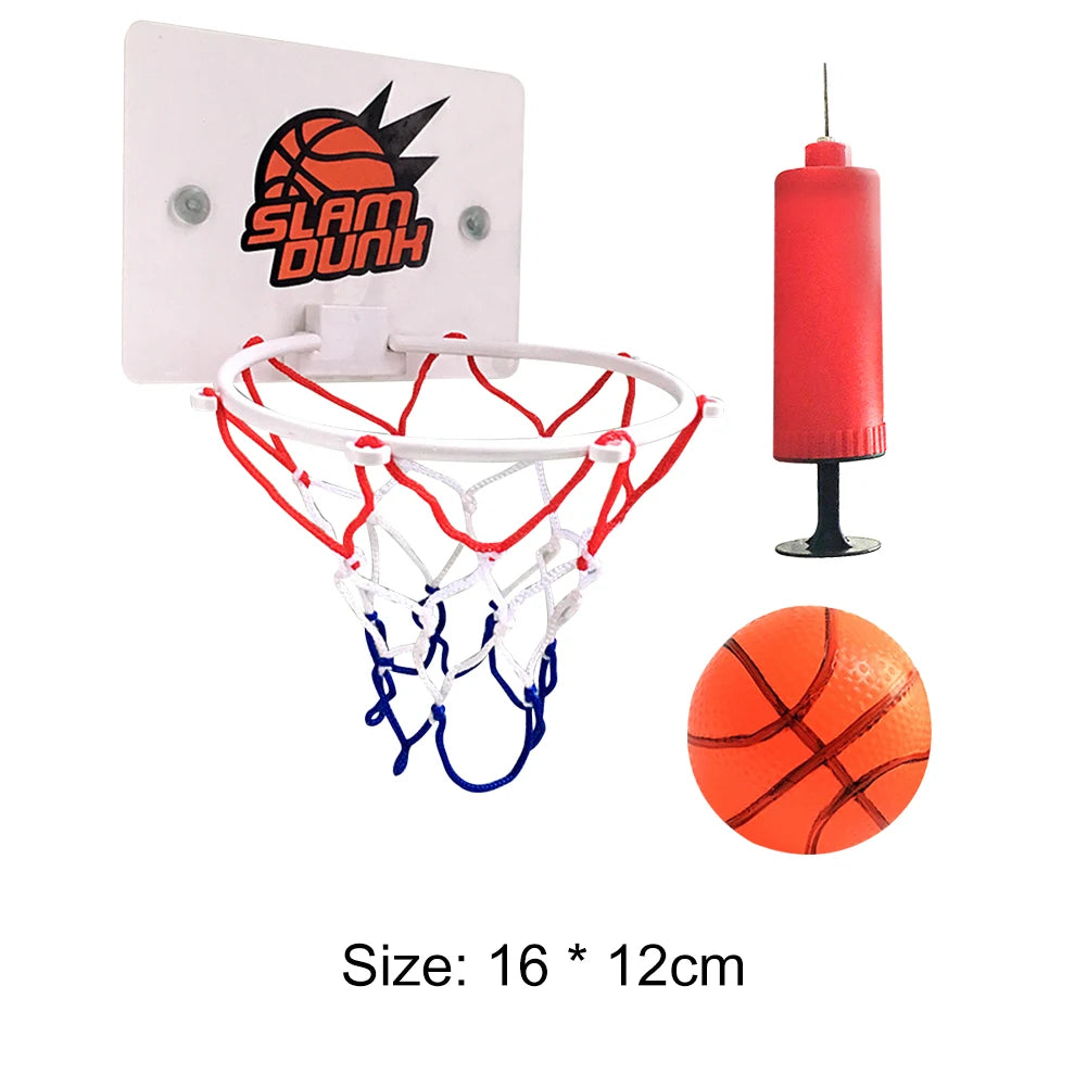 Mini Basketball Hoop Set Kids Sport Games with 1 Ball and 1 Inflatable Pump Portable Basketball Hoop for Kids and Adults