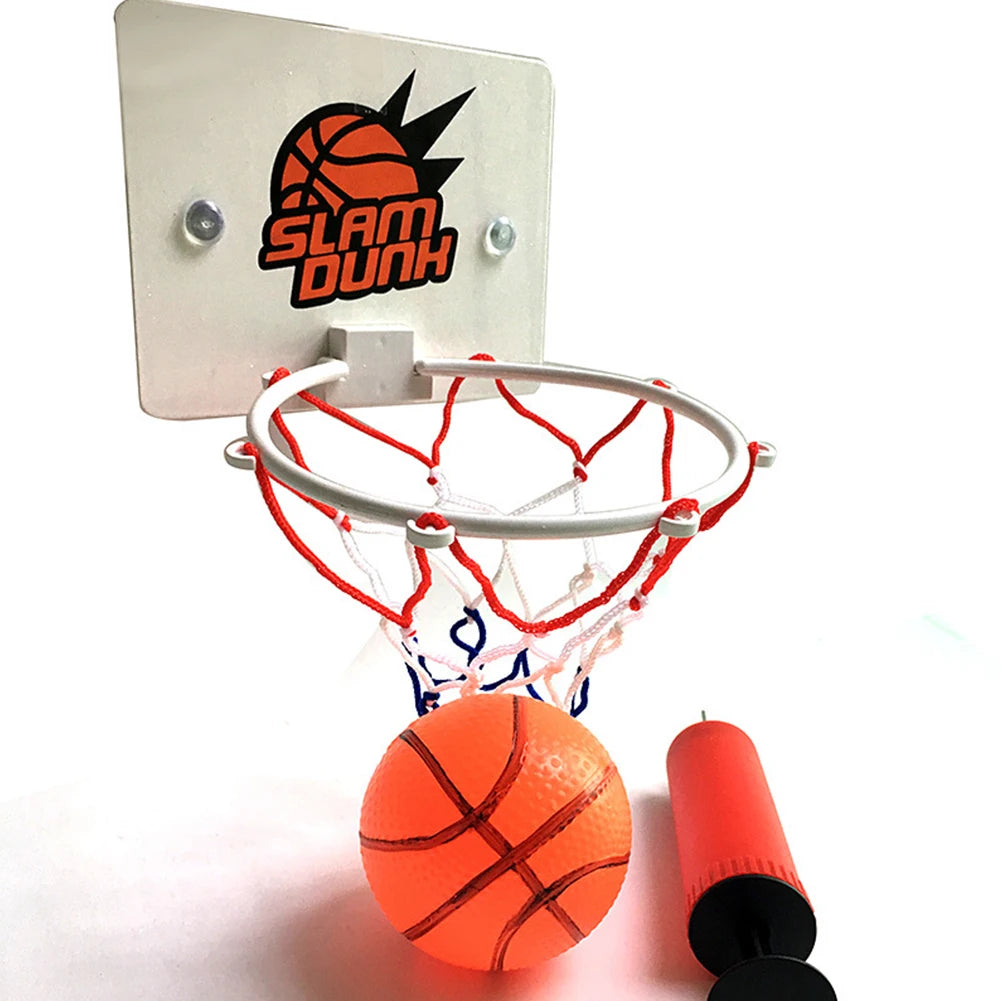 Mini Basketball Hoop Set Kids Sport Games with 1 Ball and 1 Inflatable Pump Portable Basketball Hoop for Kids and Adults
