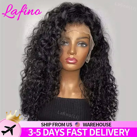 Curly Human Hair Wigs For Women Water Wave Lace Front Wig 13x4 13x6 Lace Frontal Deep Wave Wig 100% Human Hair Hd Lace Wigs/perruque femme bouclée en cheveux humain - lace Front HD 100% Naturel