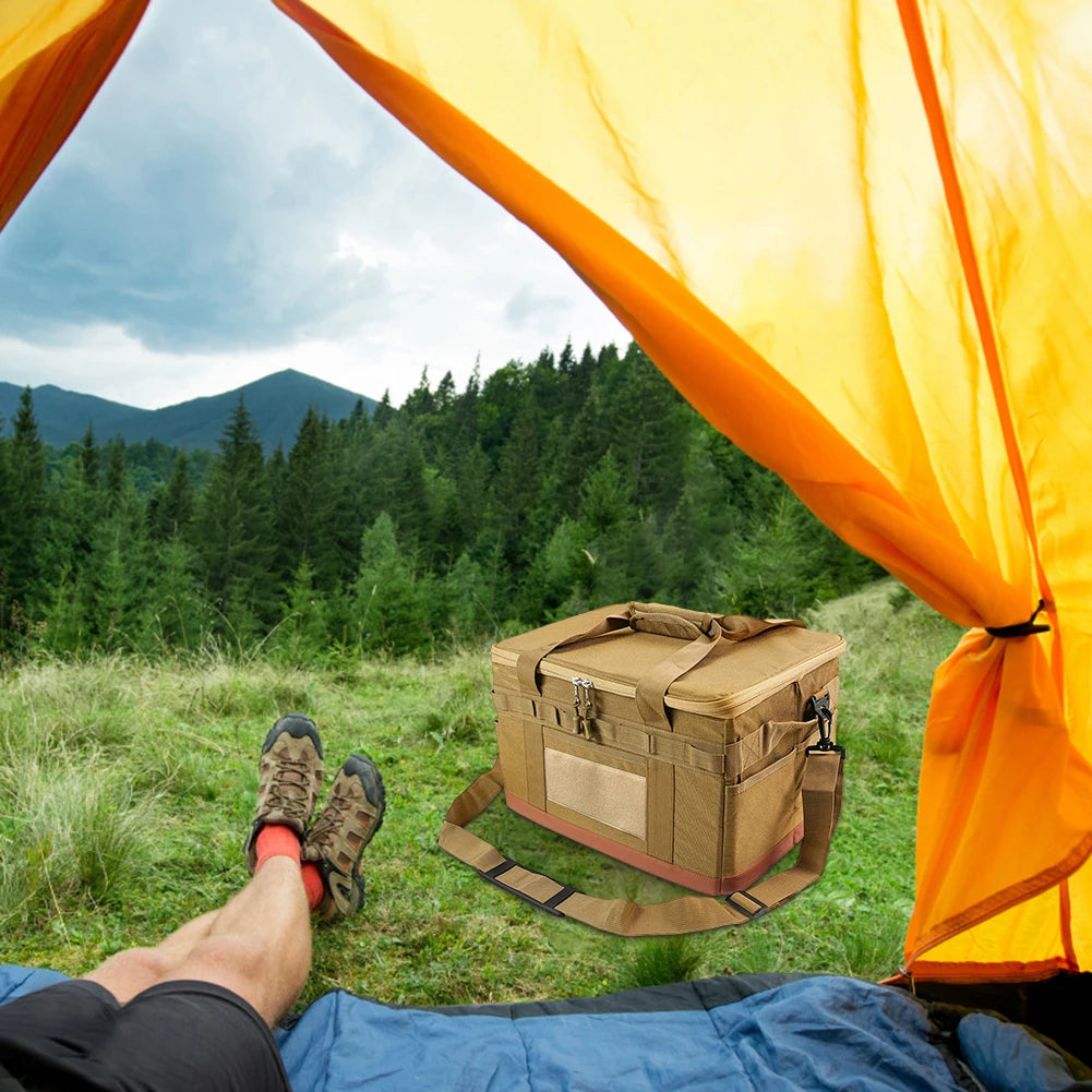 Sac de rangement pour réservoir de gaz de camping en plein air, grande capacité, sac à outils pour clous de sol, bouteille de gaz, ustensiles de cuisine pour pique-nique, kit d'ustensiles