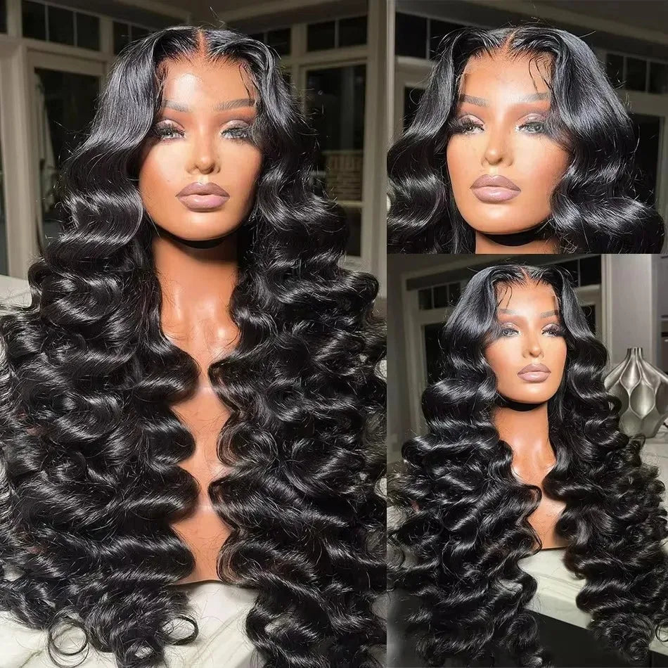 Curly HD 13x6 200% 30 34 Inch Loose Deep Wave Human Hair Wigs 13x4 Pre Plucked Lace Frontal Water Wave Brazilian Remy Wig