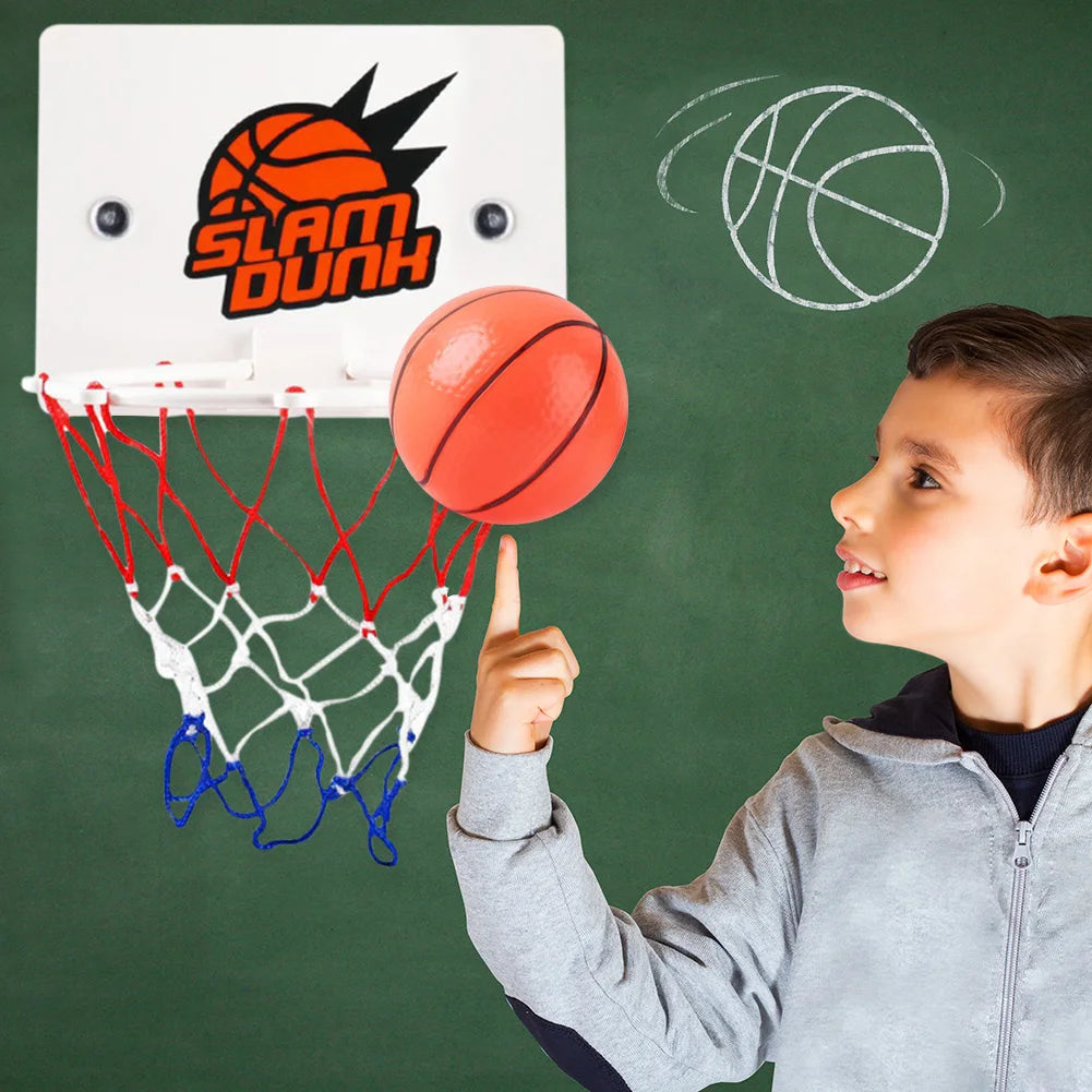 Mini Basketball Hoop Set Kids Sport Games with 1 Ball and 1 Inflatable Pump Portable Basketball Hoop for Kids and Adults