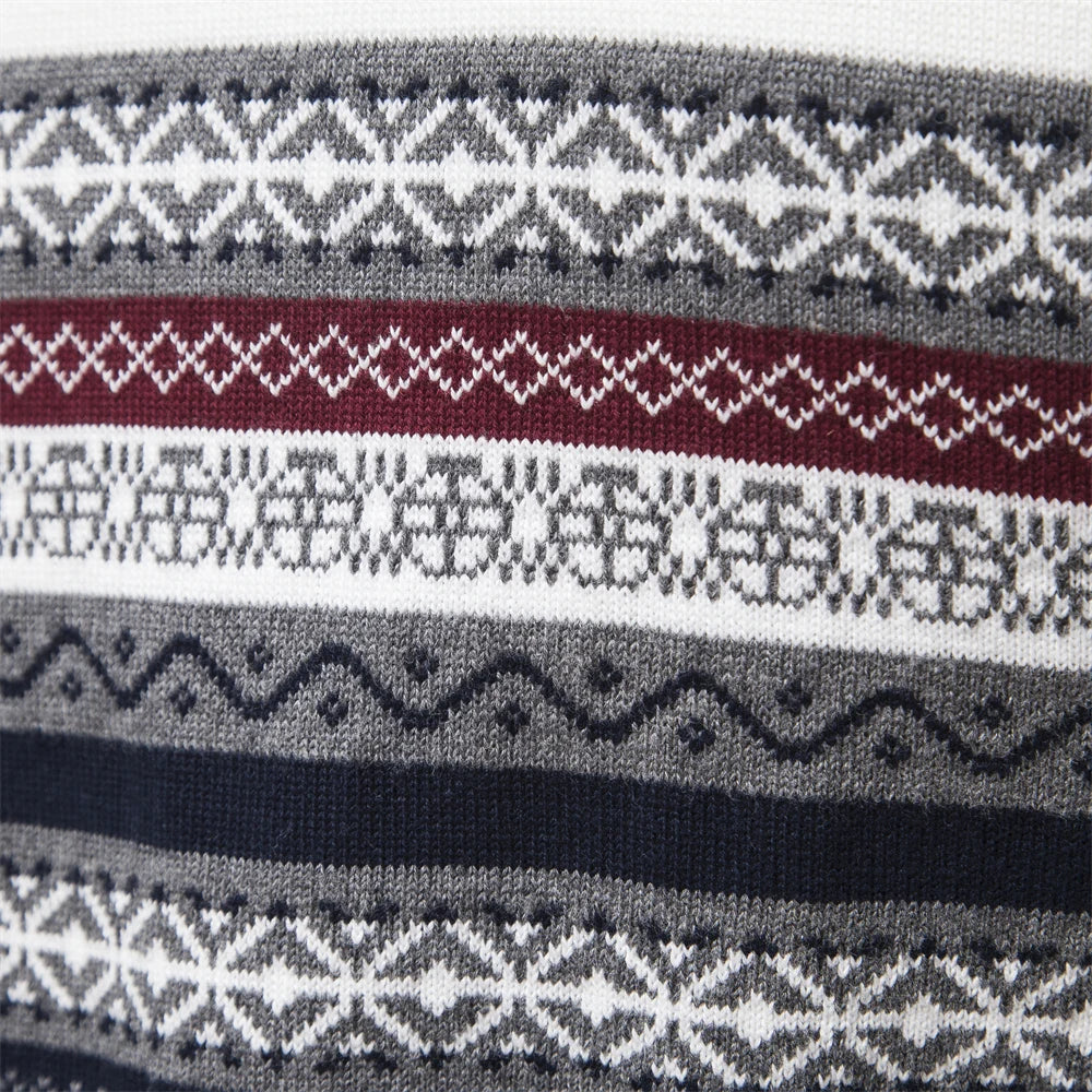 2023 New Autumn High Quality Zipper Pullers Men Warm Winter Cotton Sweaters for Men Ethnic Patterns Casual Mens Sweater Clothing