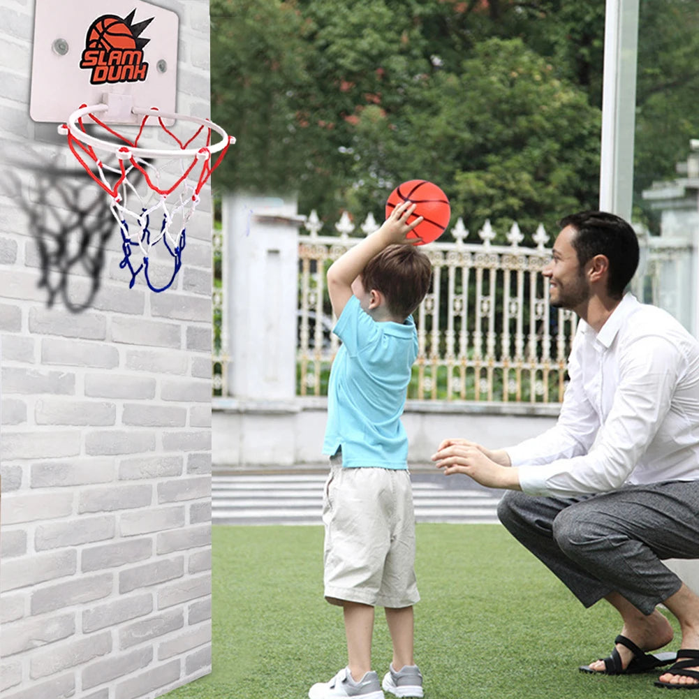 Mini Basketball Hoop Set Kids Sport Games with 1 Ball and 1 Inflatable Pump Portable Basketball Hoop for Kids and Adults