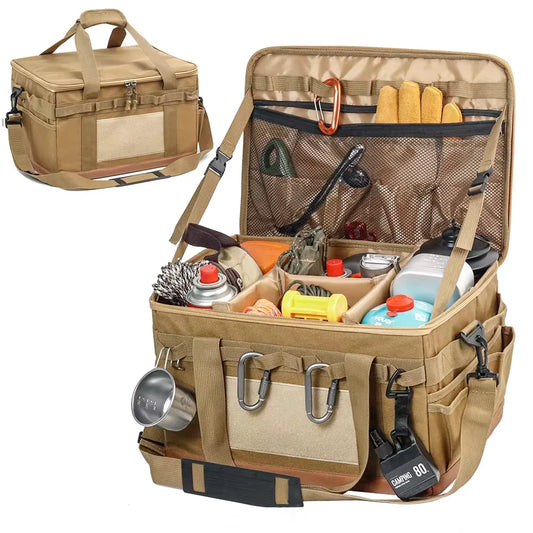 Outdoor Camping Gas Tank Storage Bag Large Capacity Ground Nail Tool Bag Gas Canister Picnic Cookware Utensils Kit Bag