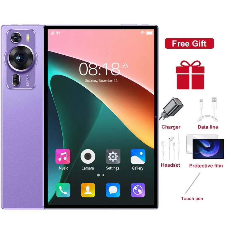 New P60 Pro 10.1inch HD Screen Original 5G Dual Sim Tablet Android 14 kids Tablet 20000mAh Tab Tablets PC With keyboard Laptop