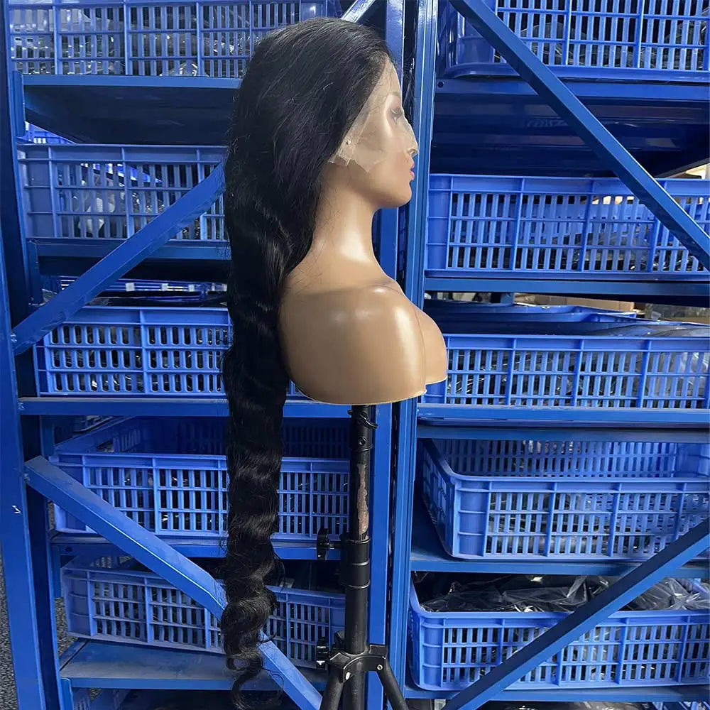 Perruques brésiliennes ondulées avec dentelle frontale (30 à 40 pouces) 13x4 et 13x6, cheveux naturels, HD, pour femmes